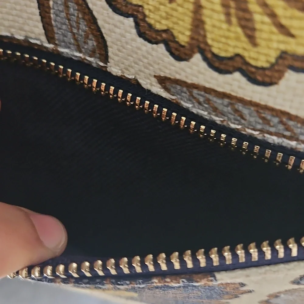 Spartina 449 Linen and leather Floral Shoulder bag
